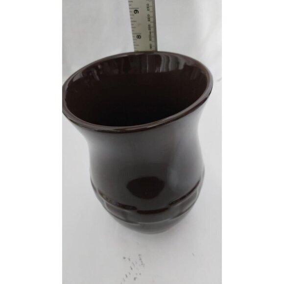 Longaberger Woven Traditions Utensil Vase Chocolate 32036170 Made In China - Picture 6 of 13